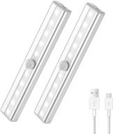 🔦 aircover led closet light: wireless rechargeable motion sensor under cabinet light stick-anywhere night light bar for closet, hallway, cabinet, stairway, wardrobe, and kitchen логотип