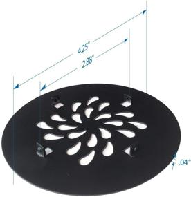 img 1 attached to Enhance Your Shower Experience with Uni-Green Round Shower Drain Cover (4-1/4 in, Matte Black)