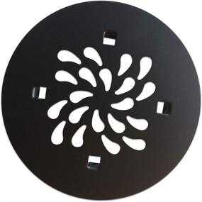 img 2 attached to Enhance Your Shower Experience with Uni-Green Round Shower Drain Cover (4-1/4 in, Matte Black)