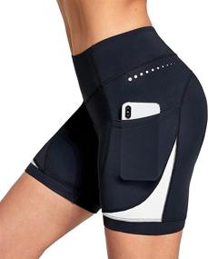 img 4 attached to 🚴 BALEAF Women's 5-Inch Bike Shorts with 4D Padded Pockets - Cycling Shorts for Mountain Biking, Bicycle Spinning, and Gel Cushioning - UPF50+