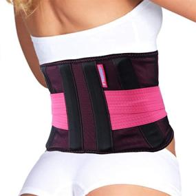 img 4 attached to 🔴 Lower Back Brace 2.0 Version - Pain Relief and Support for Lifting at Work, Scoliosis, Herniated Disc and Sciatica - Back Support Belt for Women - Size S/M (26"-32" Belly Waist) - Red