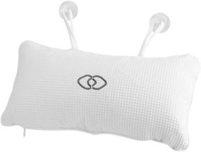 img 4 attached to Non-Slip Bath Pillow with Suction Cups - Bathtub Spa Cushion for Head and Neck Support