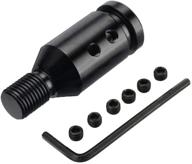improved seo: black non-threaded gear shifter adapter 1.2x1.25 for bmw/vw with speevech shift knob compatibility logo