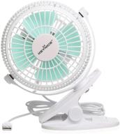 keynice usb desk fan white - 4 inch table fans, mini clip on fan, portable cooling fan with 2 speeds, usb powered stroller fan, 360° rotate usb fan - quiet electric fan for home office, camping logo