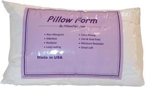 img 3 attached to 💤 Ultimate 12x18 Inch Pillowflex Insert: Premium Polyester Fill, Machine Washable, Made in USA!