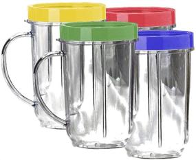 img 4 attached to 🥤 Lutema Replacement 16oz Juicer Cups - Party Cup Mugs Compatible with Original Magic Bullet … (4 Pack)