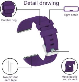 img 2 attached to VINIKI Bands Compatible With Fitbit Versa/Versa 2/SE Slim Soft Water Proof Fitness Straps For Women Men (Dark Purple