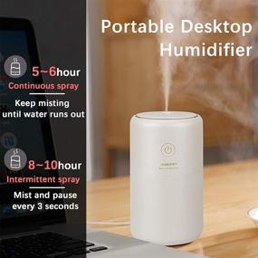 img 3 attached to 🐼 Polar Panda Small Humidifier 230ml - Mini Portable Humidifiers for Bedroom, Baby Room, Car, Plant - USB Desktop, Quiet Personal Cool Mist Humidifier for Office, Travel