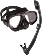 cressi focus snorkeling snorkel black logo