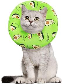 img 4 attached to 🐱 Adorable Cartoon Cat Cone for Optimal Wound Healing in Cats - Protective Recovery Collar Post-Surgery for Kitty and Small Dog Breeds