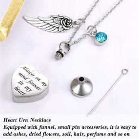 img 1 attached to Cremation Necklace Birthstones Stainless Waterproof