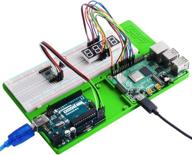 geeekpi green raspberry pi 4b holder with abs holder, breadboard holder and 5 in 1 base plate case for raspberry pi 4 model b, 3b+, 3b, 2b, b+, zero, zero w(2) and arduino uno, arduino mega 2560 логотип