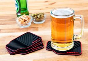 img 1 attached to Triple Gifffted Silicone Drink Coasters: Perfect Gifts for Car Enthusiasts, Men and Women Who Have 🚗 Everything, Mechanic Gag Gift Ideas for Car Lovers. Ideal for Men's Birthday, Valentine's, Dad, Him, Father's Day, Christmas