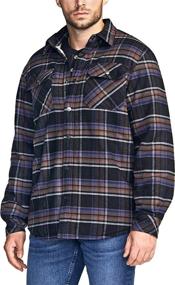 img 2 attached to CQR Sleeved Sherpa Brushed Flannel Men's Clothing for Shirts