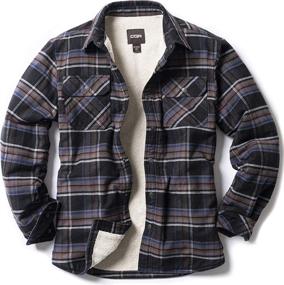 img 4 attached to CQR Sleeved Sherpa Brushed Flannel Men's Clothing for Shirts
