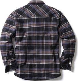 img 3 attached to CQR Sleeved Sherpa Brushed Flannel Men's Clothing for Shirts