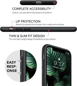 img 2 attached to 📱 OUXUL iPhone XR Case: Ultra Slim, Silicone Liquid, Shockproof Phone Cover – Black (6.1 Inch)