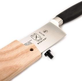 img 2 attached to 🔍 Optimized Search: Mercer Culinary Natural Ash Wood Blade Protector Saya Cover for 8" Chef and 210mm Gyuto Knives