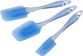 img 3 attached to 🍳 Wilton Easy Flex Silicone Spatula Set: Ideal Tools for Effortlessly Mixing, Folding, Scraping, Cooking, and Serving - Blue (3-Piece)