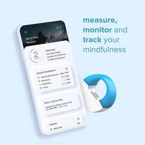 img 2 attached to 🧘 Dhyana Biofeedback Meditation Ring: Smart Device for Mindfulness, Breathing, Focus, and Relaxation with Wireless Charging, Bluetooth, HRV Sensors - Includes App for Wellness Tracking, Stress, and Anxiety Relief