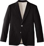 👔 stylish and durable: isaac mizrahi big boys' cotton solid blazer logo