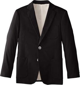 img 2 attached to 👔 Stylish and Durable: Isaac Mizrahi Big Boys' Cotton Solid Blazer