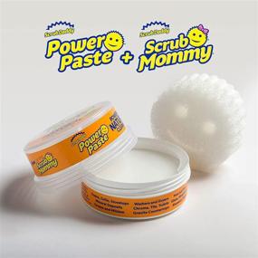 img 3 attached to 🧼 Scrub Daddy PowerPaste Kit - All-Purpose Cleaning Paste, Natural & Non-Toxic Cleaning Product for Multiple Surfaces | Includes PowerPaste and Dye-Free Scrub Mommy Dual-Sided Scrubber - 1ct