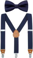 👦 набор регулируемых детских подтяжек в форме y и галстук из шелка - идеальный подарок для мальчиков и девочек от welrog логотип