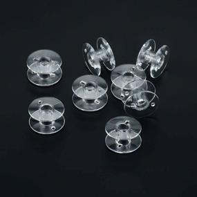 img 1 attached to 🧵 200 Pack Transparent Class 15 Plastic Sewing Bobbins for Juki Brother Baby Lock Singer Viking Pfaff, Size A, SA15