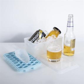 img 2 attached to ❄️ Ice Cube Tray with Lid, Bin, and 37 Nugget Silicone Ice Tray - Includes Ice Container, Scoop, and Cover Release Ice Box Container for Freezer