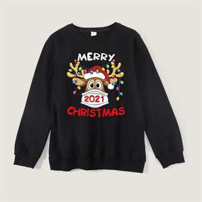 img 2 attached to Christmas Matching Sweater Sweatshirt Pullover Outdoor Recreation for Climbing