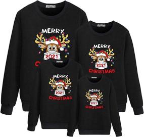 img 4 attached to Christmas Matching Sweater Sweatshirt Pullover Outdoor Recreation for Climbing