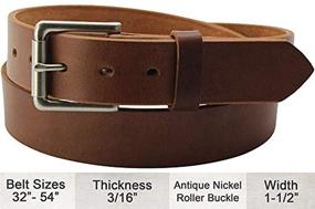 img 3 attached to 👔 Bullhide Smooth Leather Belts: Premium Men's Accessories for Fashionable Waistwear