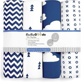 img 2 attached to 🛏️ Premium Pack n Play Sheets - 4 Pack of Super Soft Jersey Knit Cotton Sheets for Playard Mattresses - Fits Portable Playpens and Mini Cribs - Boy & Girl Designs (24 x 38 x 5)