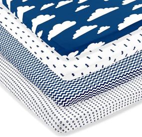 img 4 attached to 🛏️ Premium Pack n Play Sheets - 4 Pack of Super Soft Jersey Knit Cotton Sheets for Playard Mattresses - Fits Portable Playpens and Mini Cribs - Boy & Girl Designs (24 x 38 x 5)