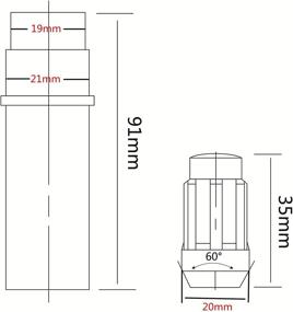 img 1 attached to 🔧 APL 23 шт. 1/2 x 20 черные шлицевые гайки с закрытым концом - набор с ключами 1.38" 35 мм размера