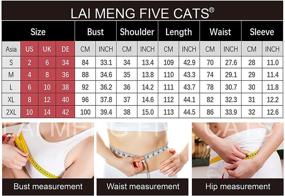 img 3 attached to 🐱 LAI MENG FIVE CATS Women's Clothing with a Touch of Elegance