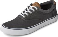 👟 sperry mens striper sneaker black: stylish men's shoes and fashionable sneakers logo