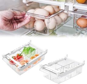 img 4 attached to Pumboom Refrigerator Organizer Pull Out Organizers