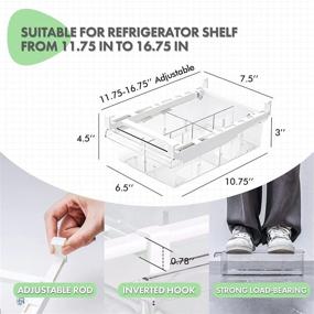 img 1 attached to Pumboom Refrigerator Organizer Pull Out Organizers