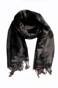 img 3 attached to Sakkas Rose Two Tone Pashmina Scarf/Stole/Wrap