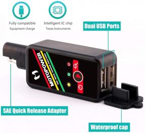 img 1 attached to 🔌 MOTOPOWER MP0620B: High-Speed Dual USB Charger with Battery Monitor & Switch Control for Motorcycles