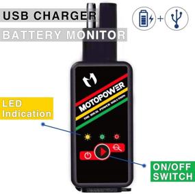 img 3 attached to 🔌 MOTOPOWER MP0620B: High-Speed Dual USB Charger with Battery Monitor & Switch Control for Motorcycles