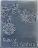 🎄 kwan crafts merry christmas ball light plastic embossing folders: perfect for card making, scrapbooking, and paper crafts - 12.5x17.7cm size logo