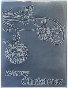 img 1 attached to 🎄 Kwan Crafts Merry Christmas Ball Light Plastic Embossing Folders: Perfect for Card Making, Scrapbooking, and Paper Crafts - 12.5x17.7cm Size