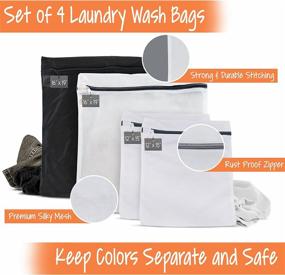 img 3 attached to Set of 4 InsideSmarts Delicates Laundry 🧺 Wash Bags - 2 Medium & 2 Large