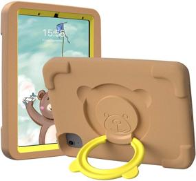 img 4 attached to 📱 PZOZ iPad Air 4th Gen 10.9" Kids Case – EVA Shockproof Cute Cover for Boys Girls (Brown)