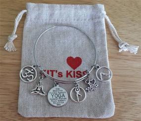 img 2 attached to Kit's Kiss Yoga Bracelet: 🧘 Perfect Yoga Jewelry for Enthusiasts and Instructors!