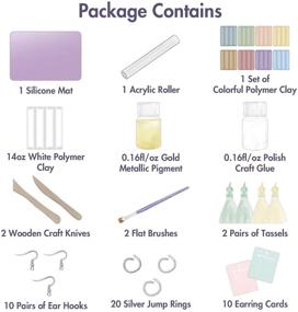img 3 attached to 🎨 Ultimate Polymer Clay Starter Kit: DIY Crafts Jewelry Dish for Girls - 28 Blocks (0.7 oz/Piece) of Baking Modeling Clay