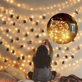 img 4 attached to 🌟 Cocoselected Warm White Twinkling Fairy Lights USB: 33ft 100 Micro LEDs with Remote Control - Perfect Teen Girls Bedroom Decor and Kids Night Light